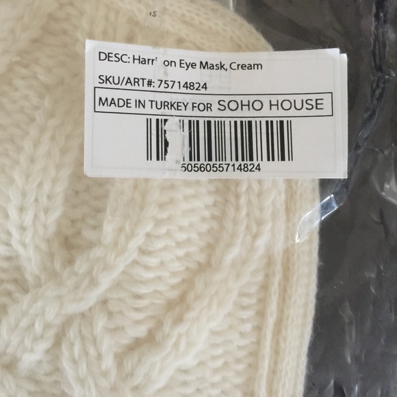 New White + Warren Cashmere Eye Mask - Picture 2 of 4